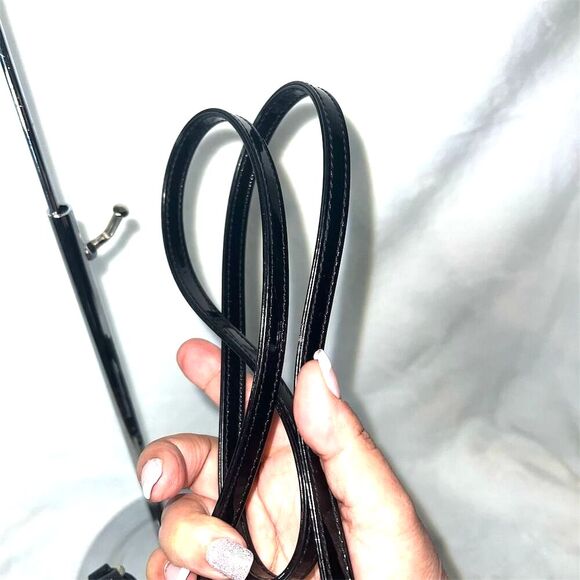 Kate Spade Black Patent Leather Crossbody Bag Adjustable Strap - Picture 6 of 11